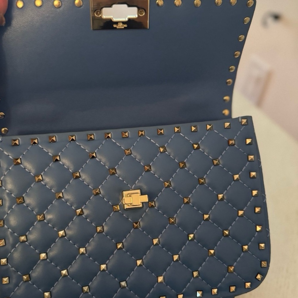Elegant Blue Studded Women's Bag